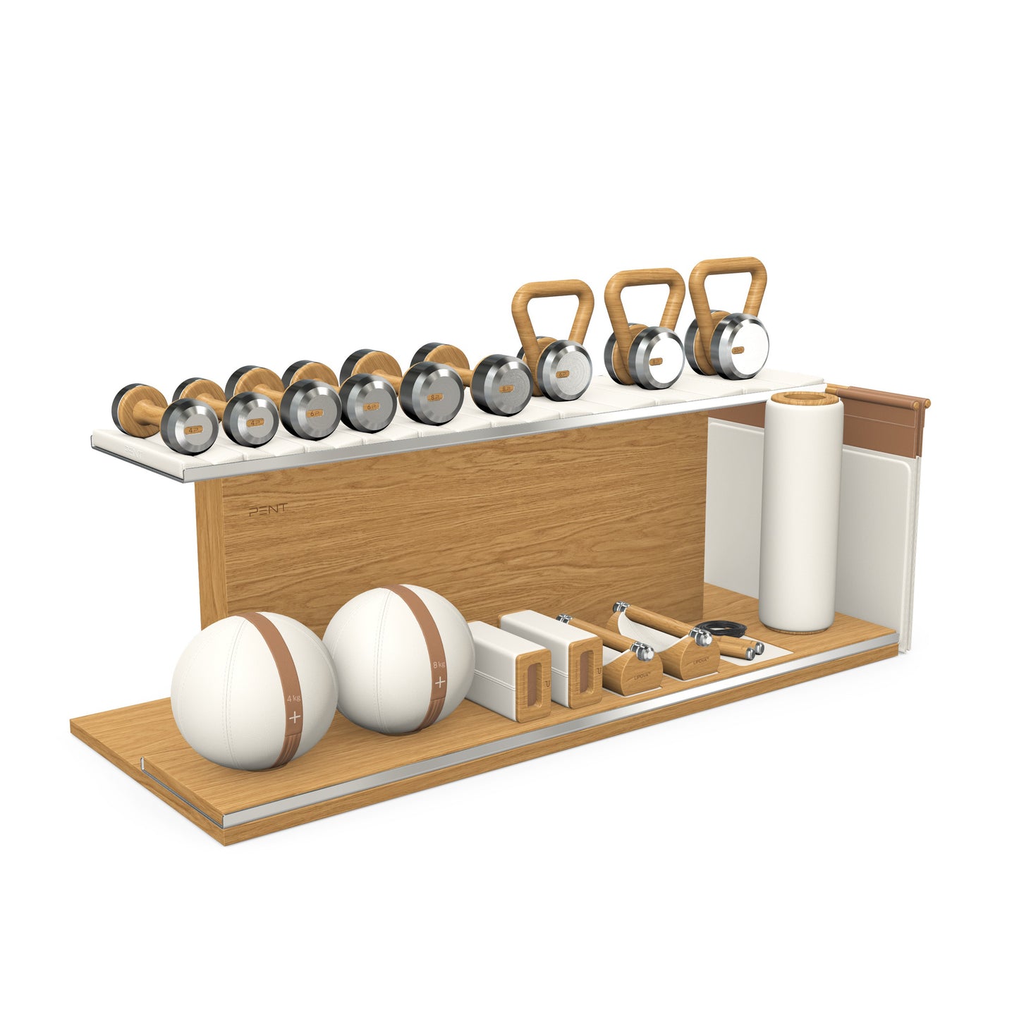 PENT. ANA - Luxury Fitness Equipment on Wooden Stand