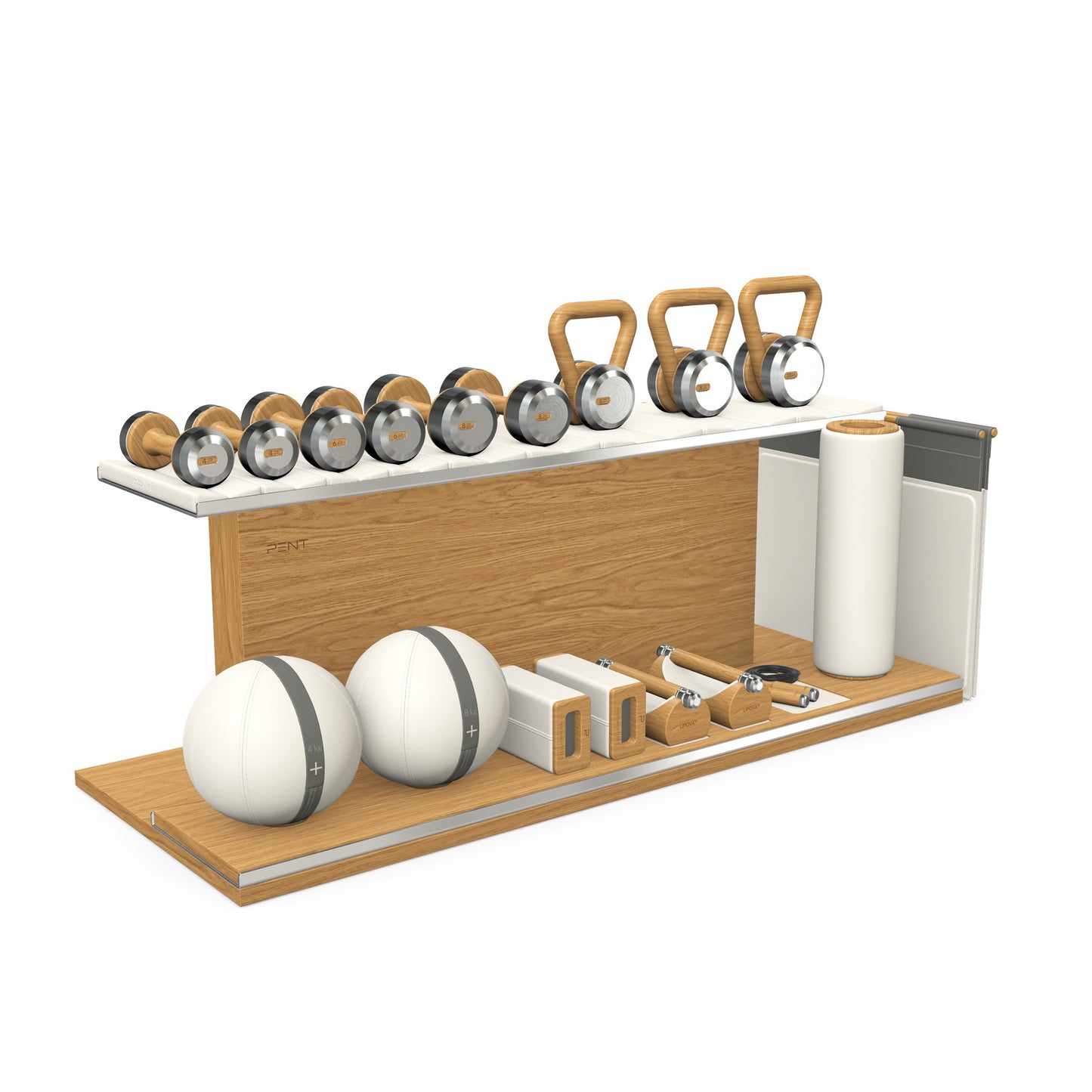 PENT. ANA - Luxury Fitness Equipment on Wooden Stand