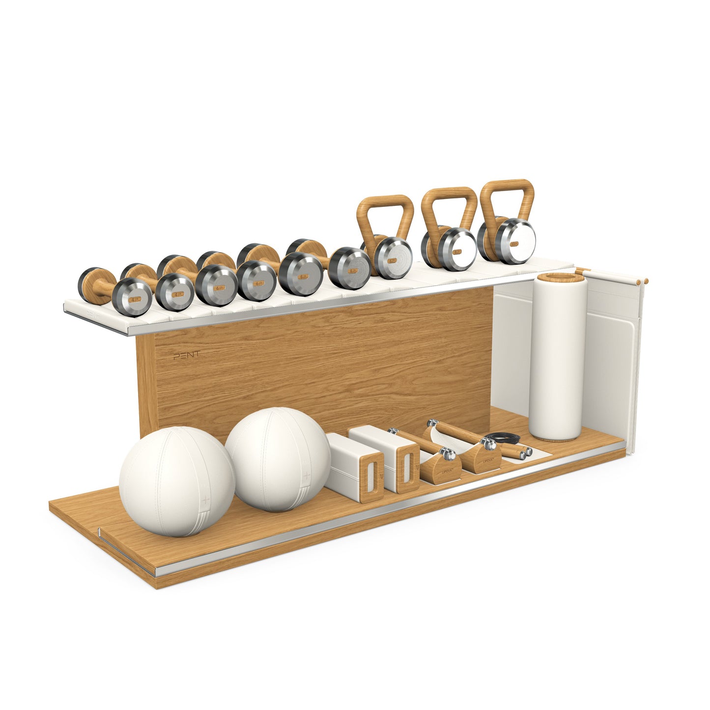 PENT. ANA - Luxury Fitness Equipment on Wooden Stand