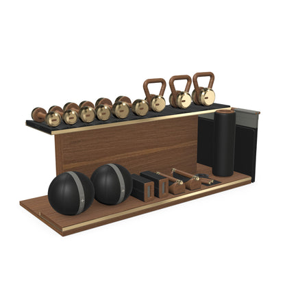 PENT. ANA - In Gold - Luxury Fitness Equipment on Wooden Stand
