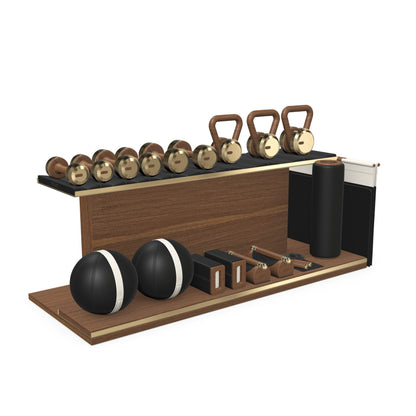 PENT. ANA - In Gold - Luxury Fitness Equipment on Wooden Stand