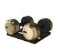 PENT. COLMIA - Luxury Dumbbells on Wooden Stand
