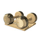 PENT. COLMIA - Luxury Dumbbells on Wooden Stand