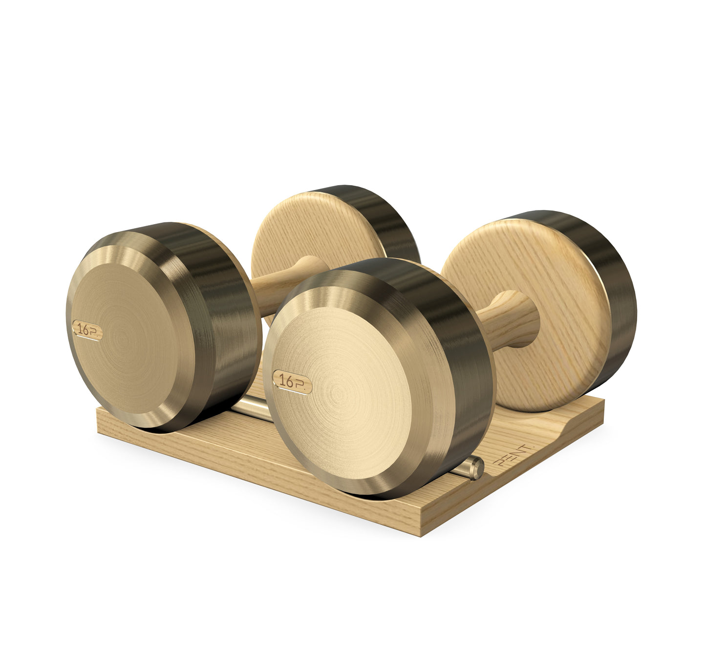 PENT. COLMIA - Luxury Dumbbells on Wooden Stand