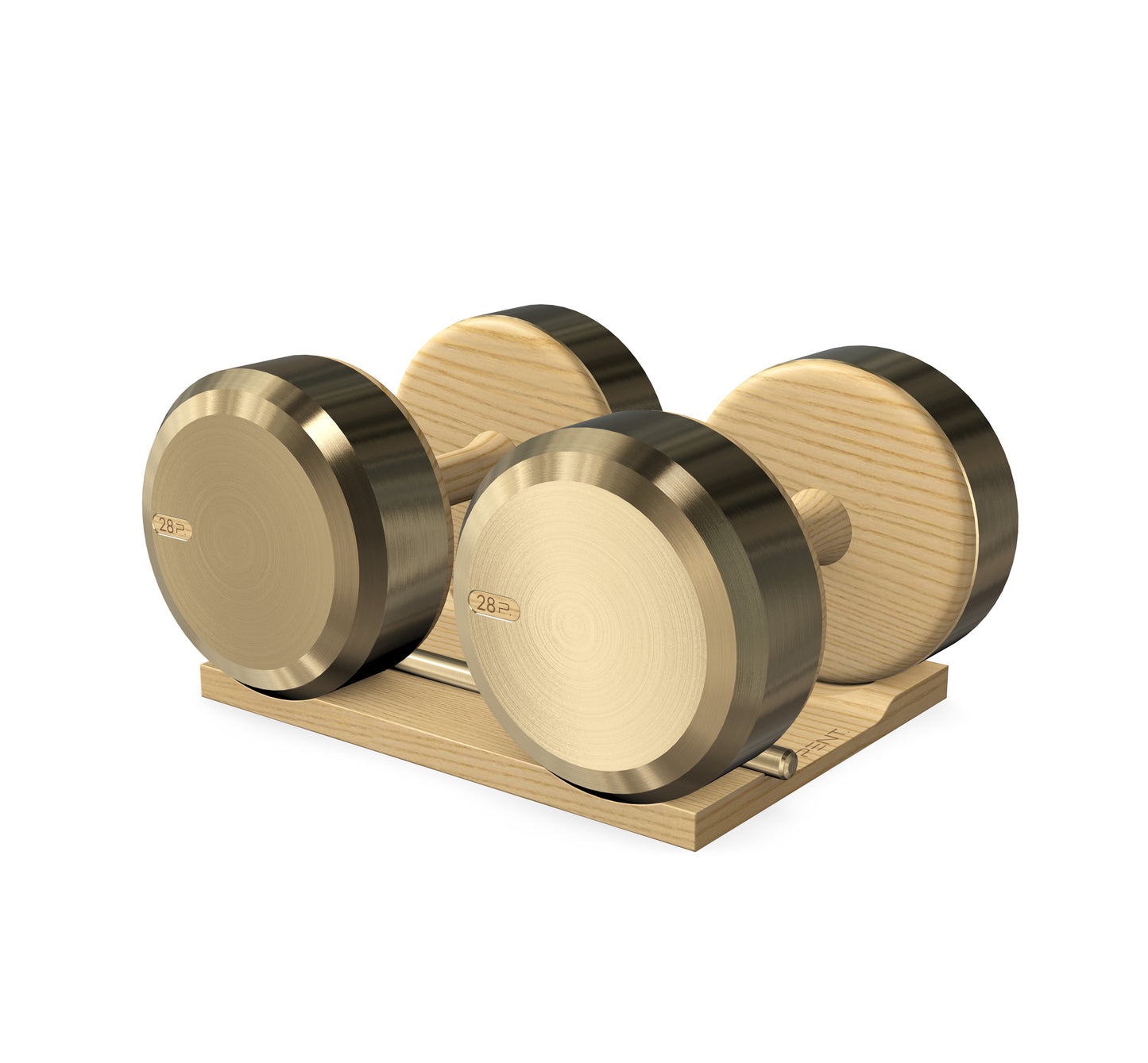 PENT. COLMIA - Luxury Dumbbells on Wooden Stand
