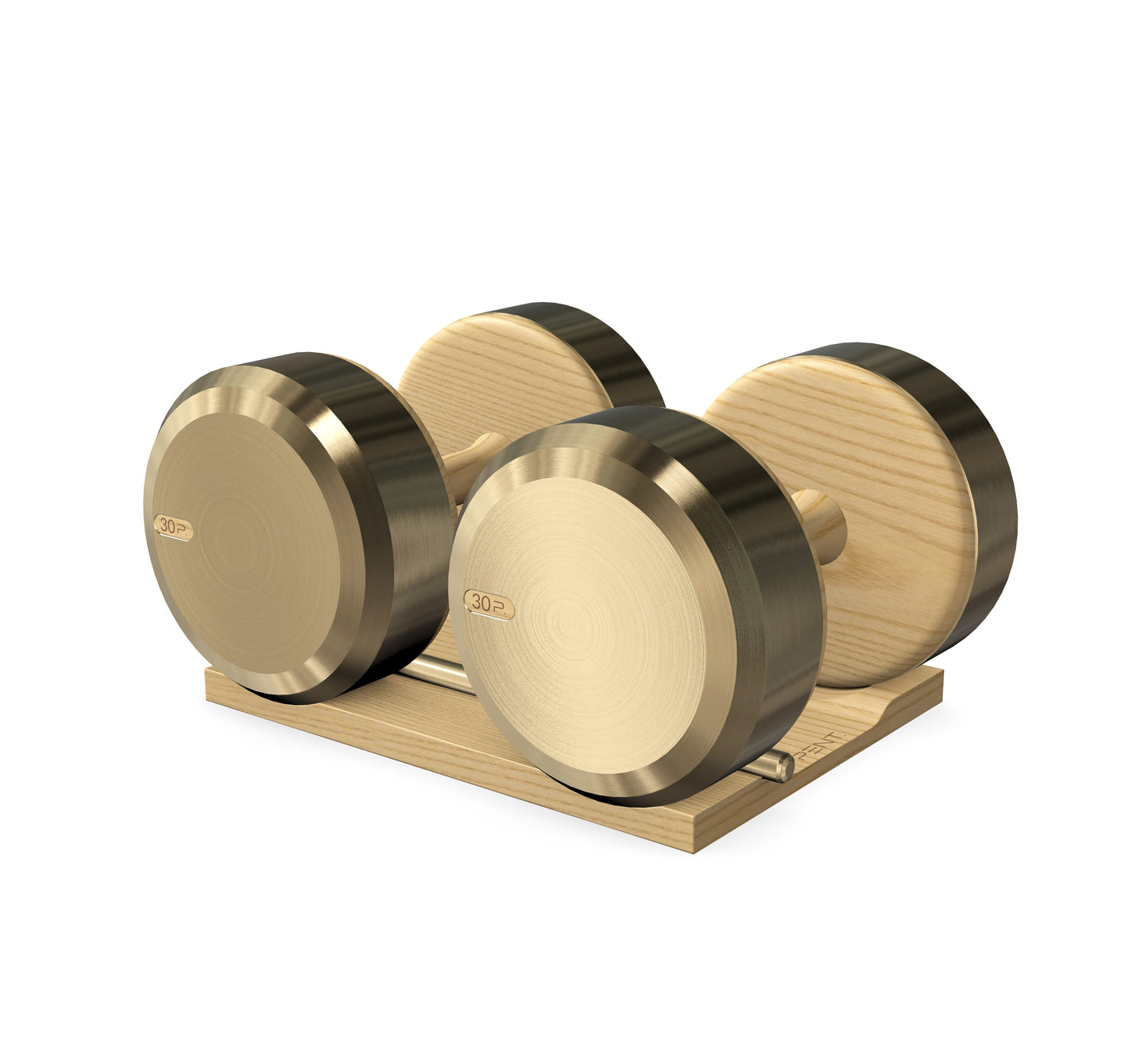 PENT. COLMIA - Luxury Dumbbells on Wooden Stand