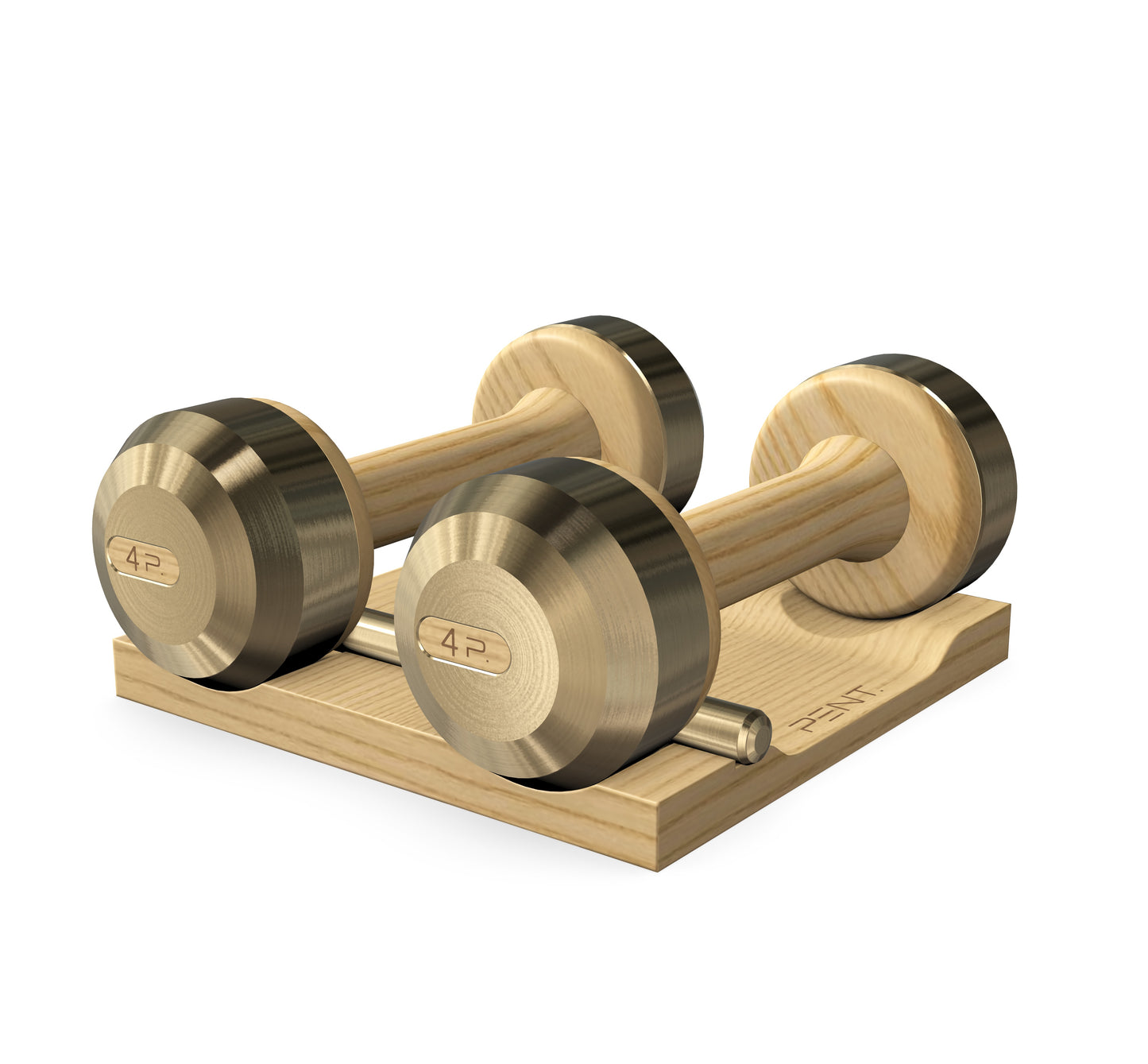 PENT. COLMIA - Luxury Dumbbells on Wooden Stand