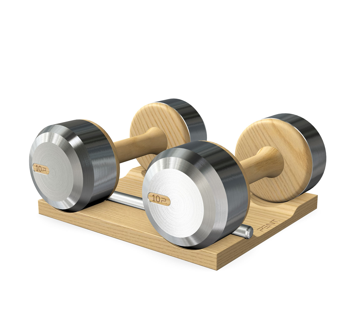 PENT. COLMIA - Luxury Dumbbells on Wooden Stand