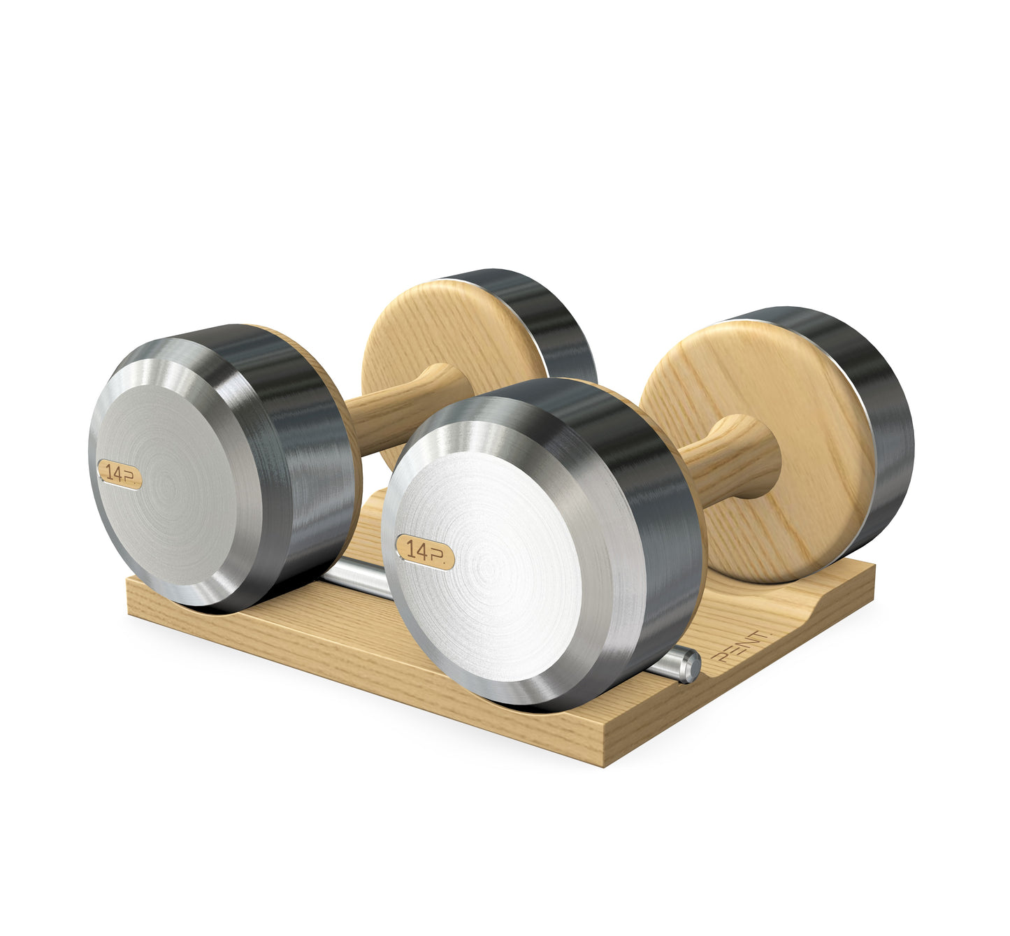 PENT. COLMIA - Luxury Dumbbells on Wooden Stand