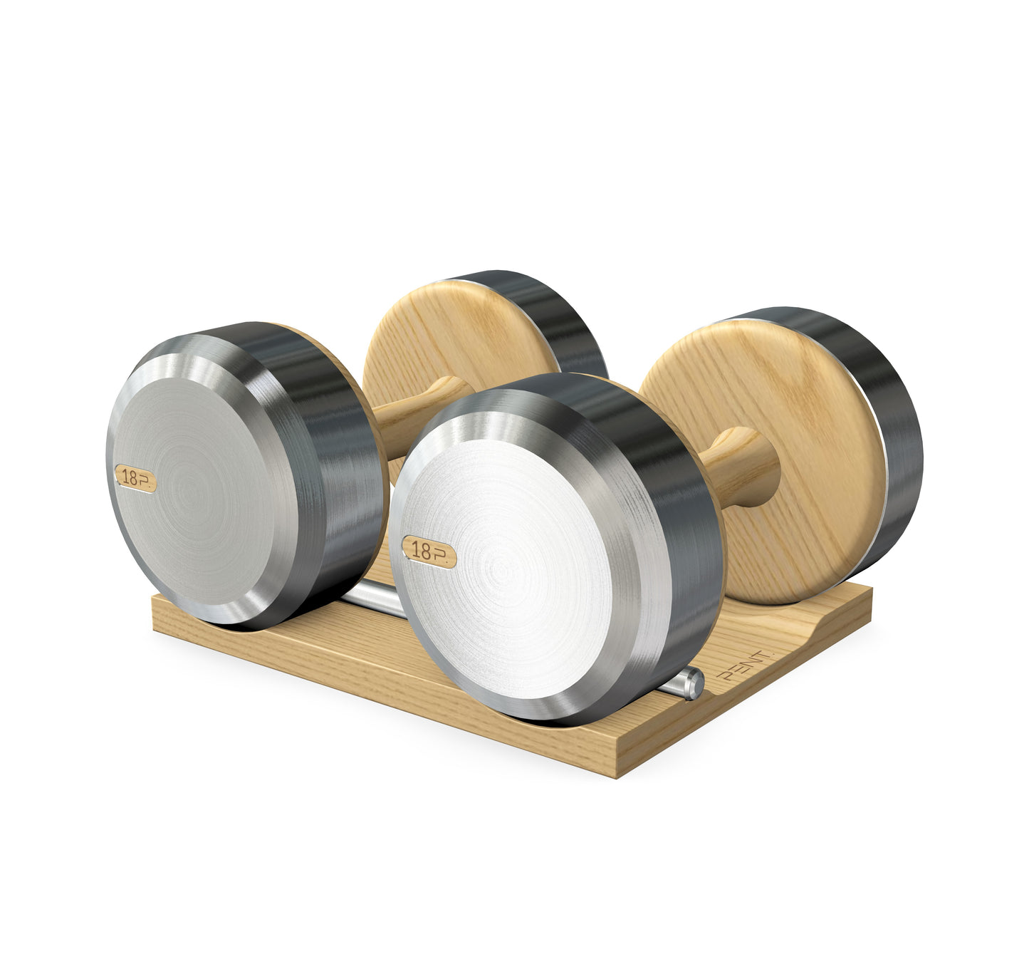 PENT. COLMIA - Luxury Dumbbells on Wooden Stand
