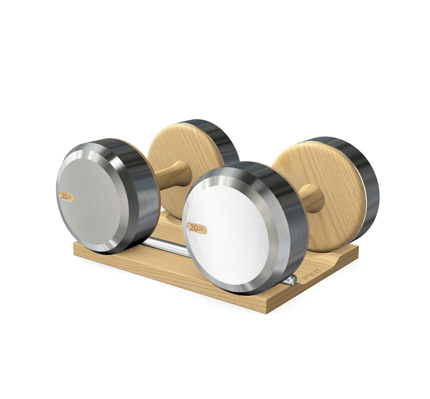 PENT. COLMIA - Luxury Dumbbells on Wooden Stand