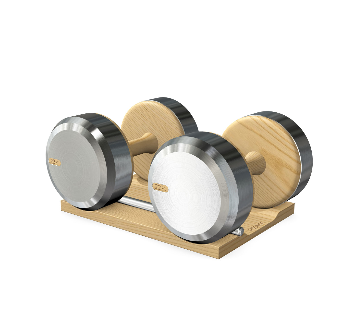 PENT. COLMIA - Luxury Dumbbells on Wooden Stand