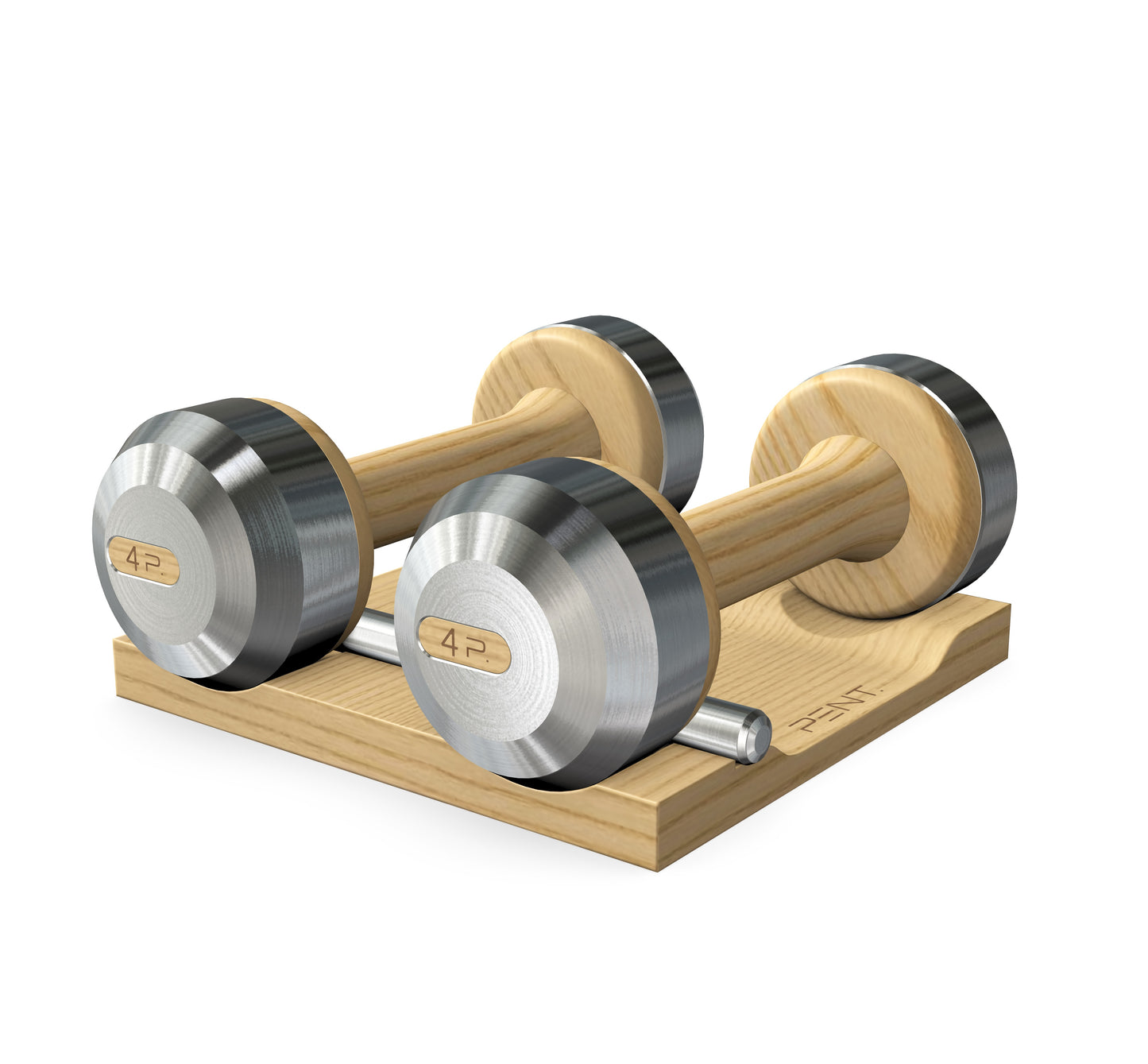 PENT. COLMIA - Luxury Dumbbells on Wooden Stand