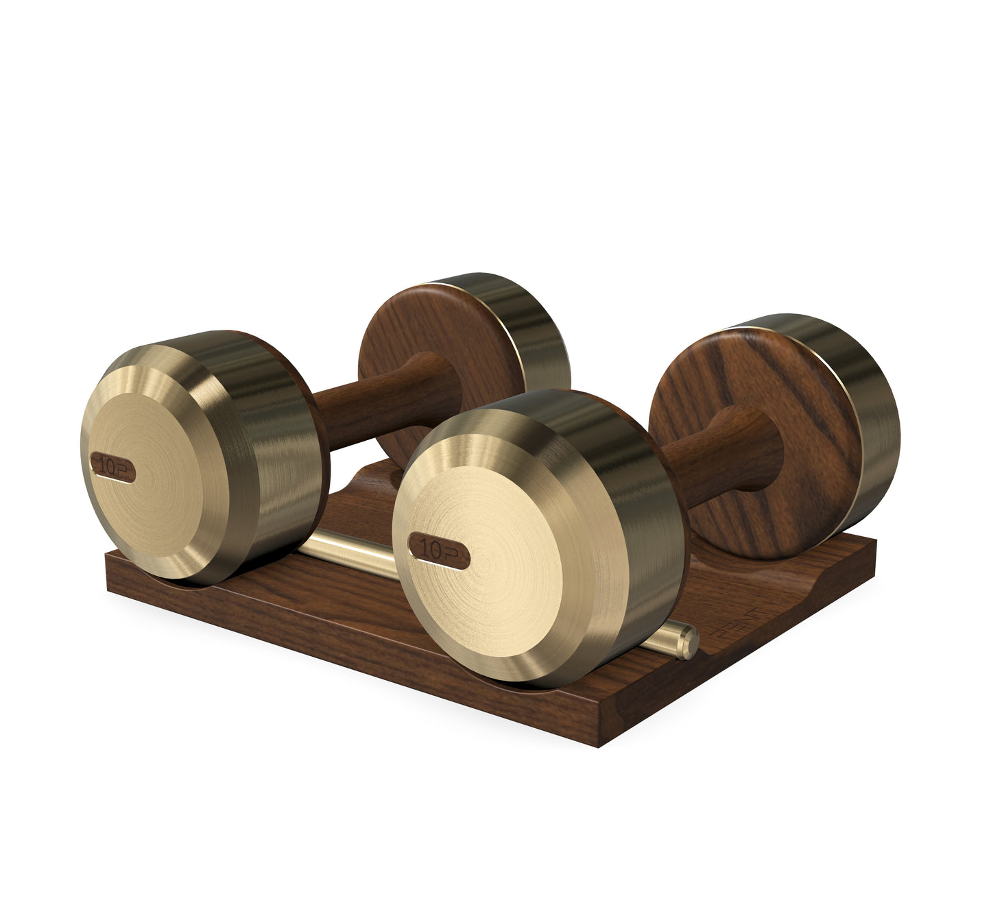 PENT. COLMIA - Luxury Dumbbells on Wooden Stand