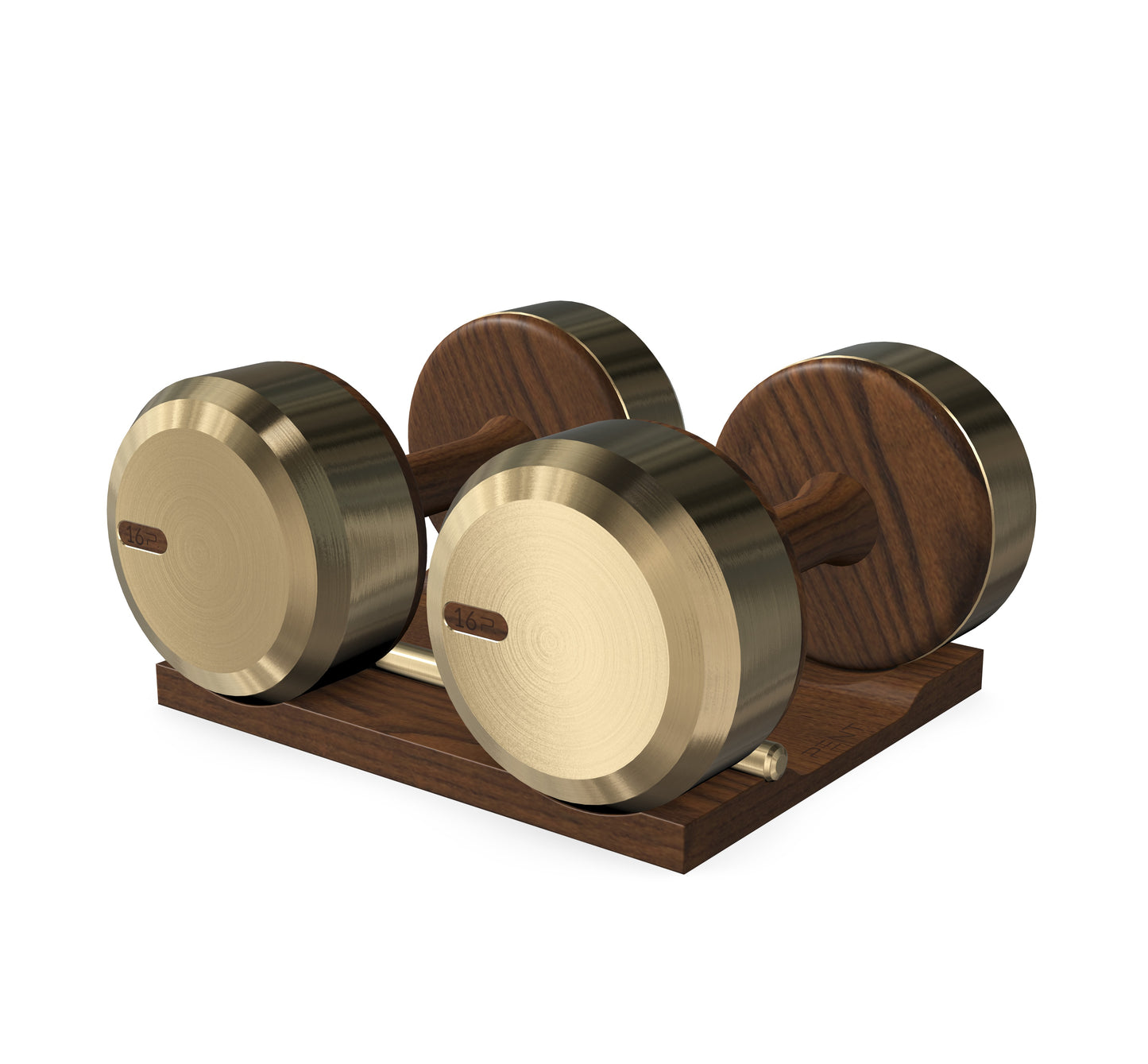 PENT. COLMIA - Luxury Dumbbells on Wooden Stand