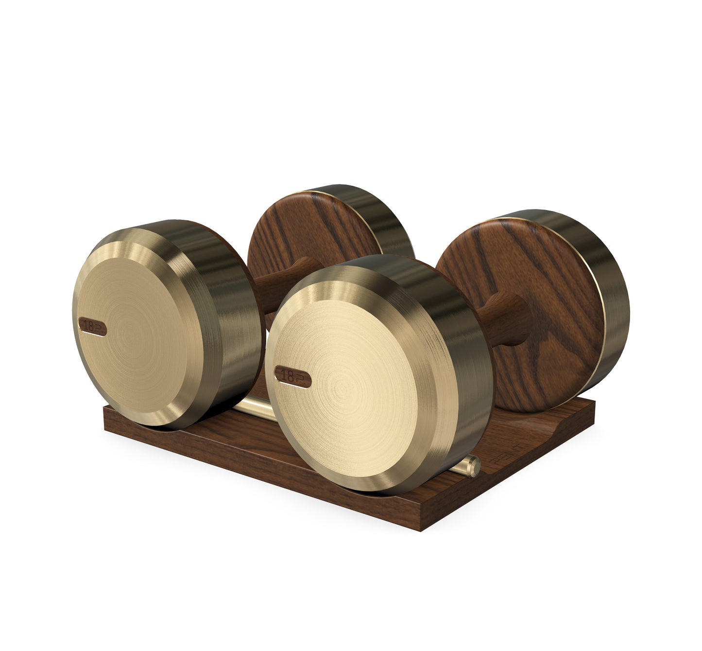 PENT. COLMIA - Luxury Dumbbells on Wooden Stand