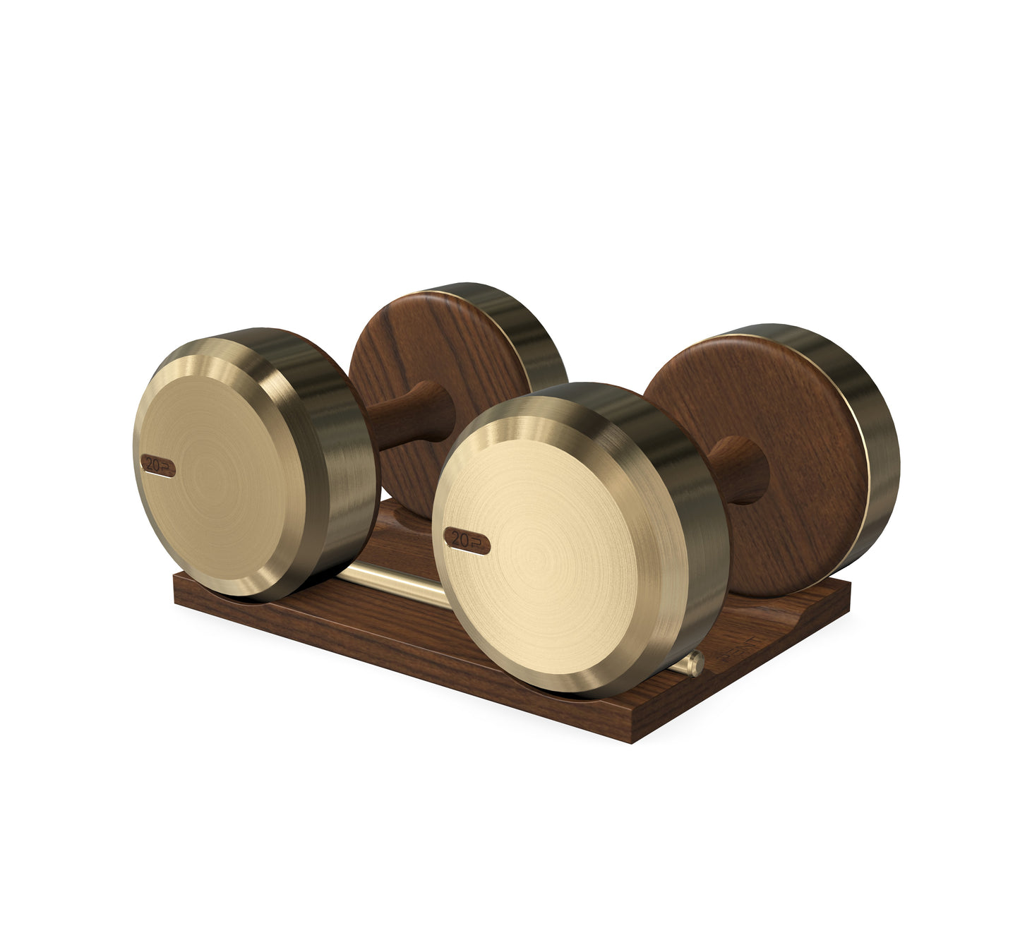 PENT. COLMIA - Luxury Dumbbells on Wooden Stand