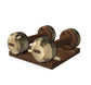 PENT. COLMIA - Luxury Dumbbells on Wooden Stand