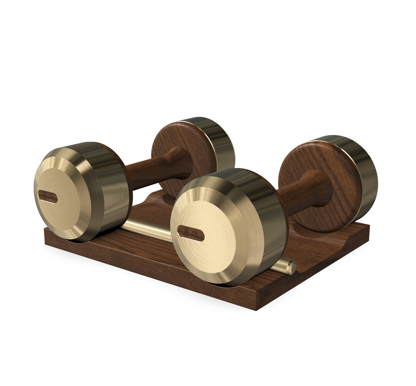 PENT. COLMIA - Luxury Dumbbells on Wooden Stand