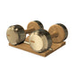 PENT. COLMIA - Luxury Dumbbells on Wooden Stand