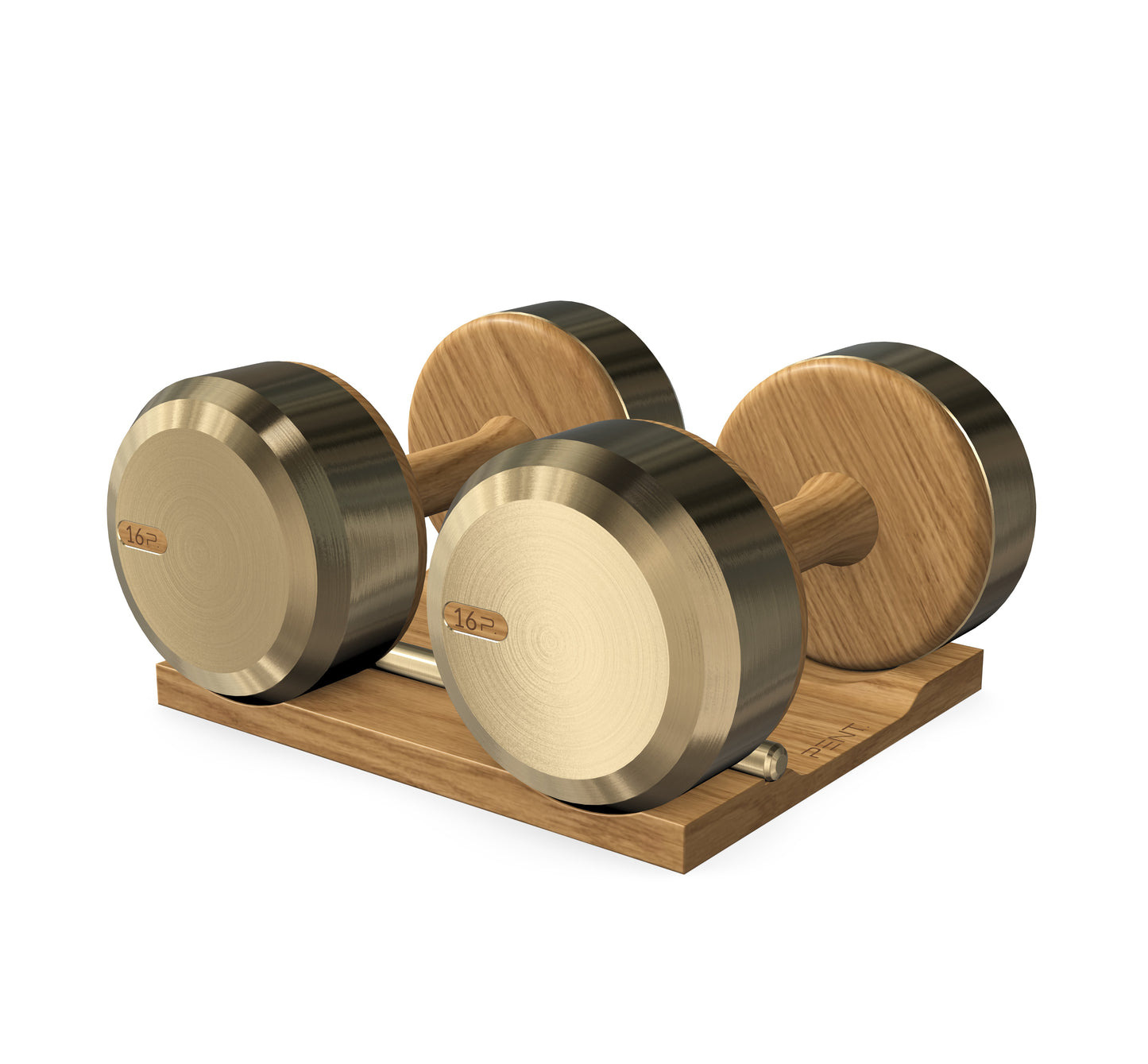PENT. COLMIA - Luxury Dumbbells on Wooden Stand