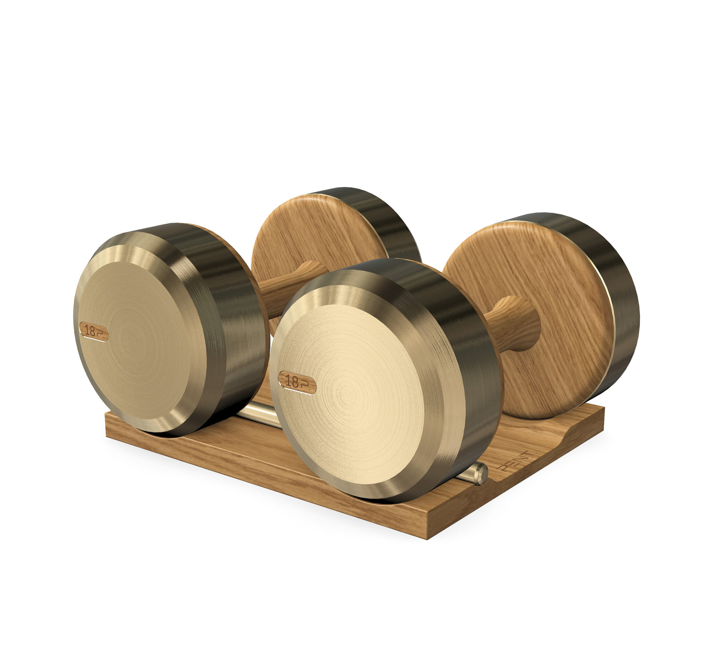 PENT. COLMIA - Luxury Dumbbells on Wooden Stand