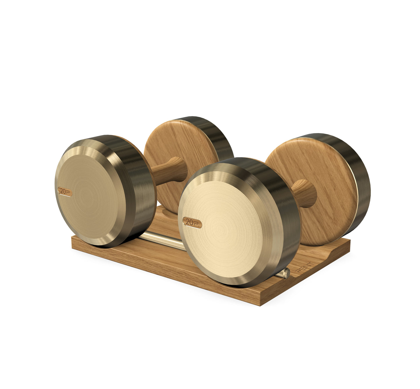 PENT. COLMIA - Luxury Dumbbells on Wooden Stand