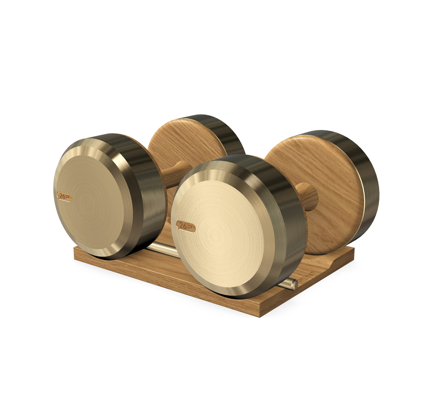 PENT. COLMIA - Luxury Dumbbells on Wooden Stand