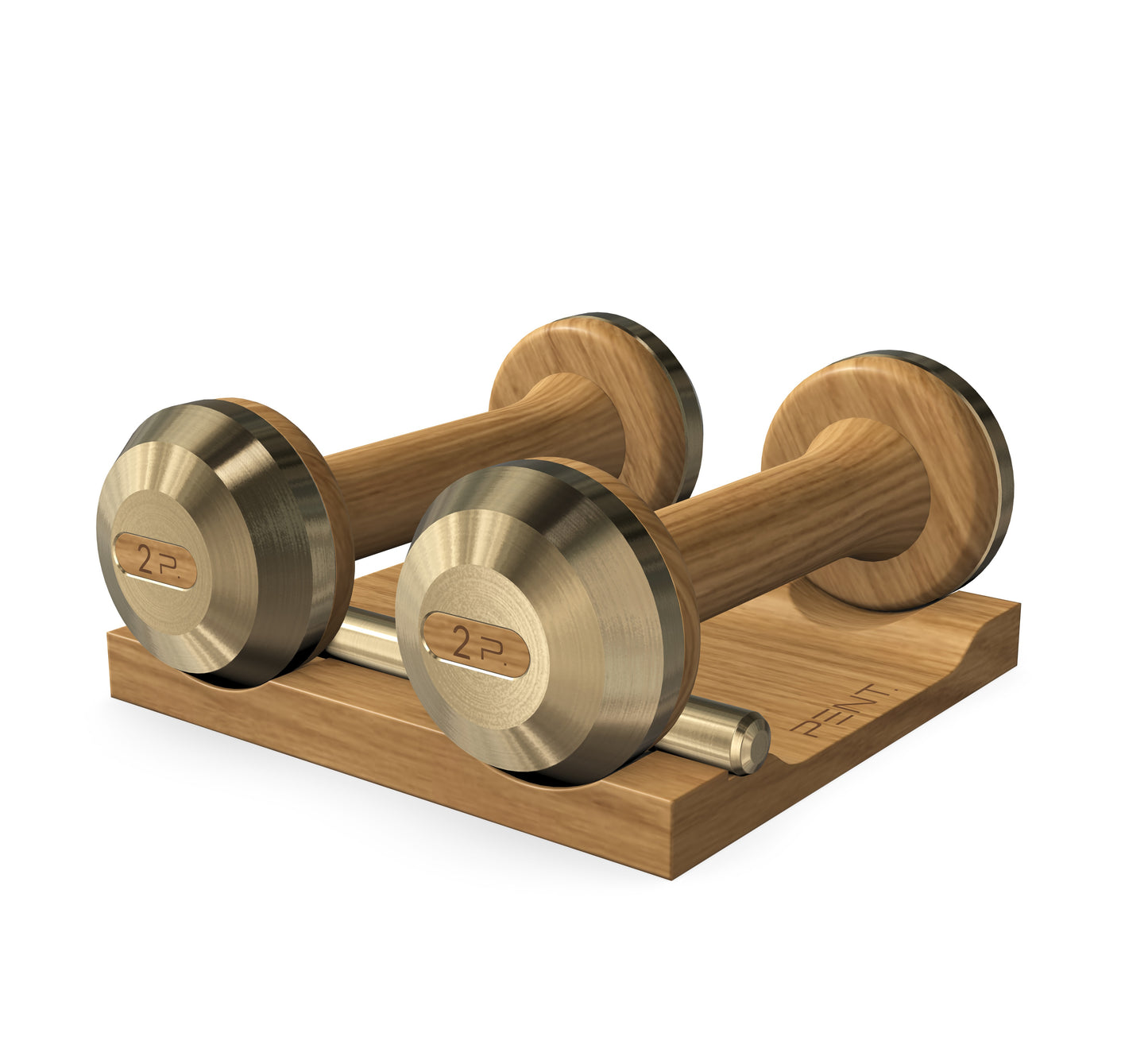PENT. COLMIA - Luxury Dumbbells on Wooden Stand