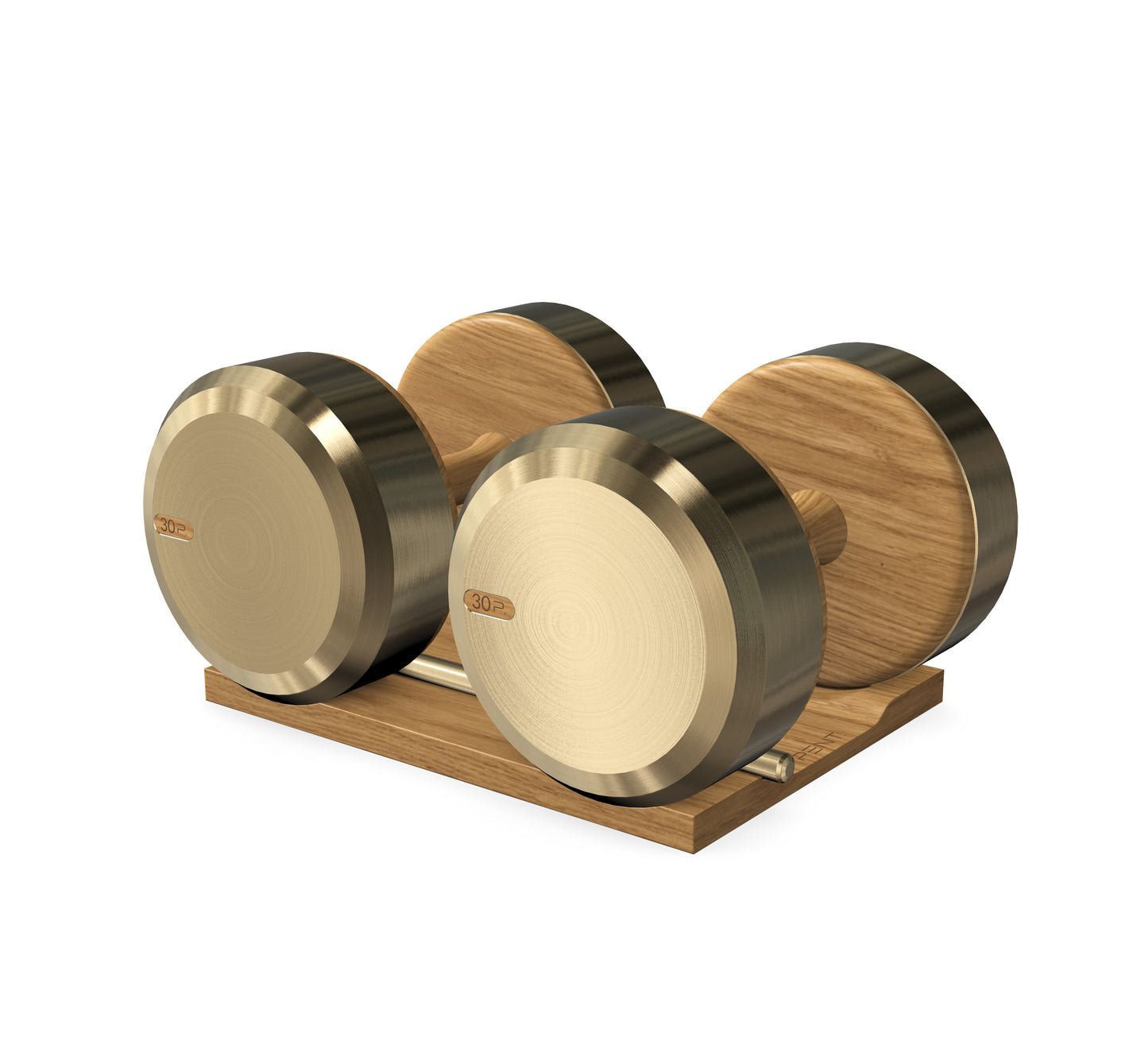 PENT. COLMIA - Luxury Dumbbells on Wooden Stand