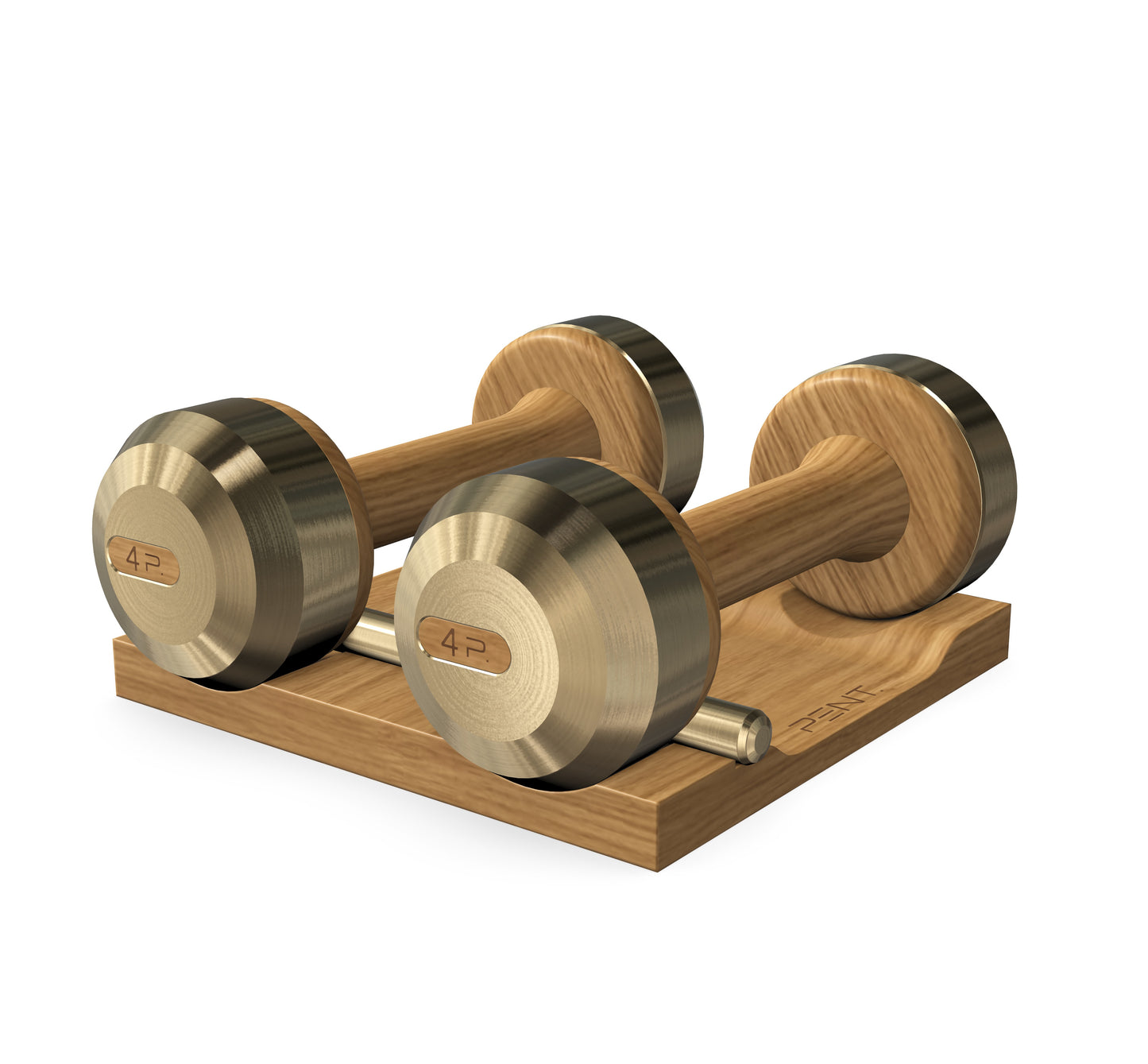 PENT. COLMIA - Luxury Dumbbells on Wooden Stand