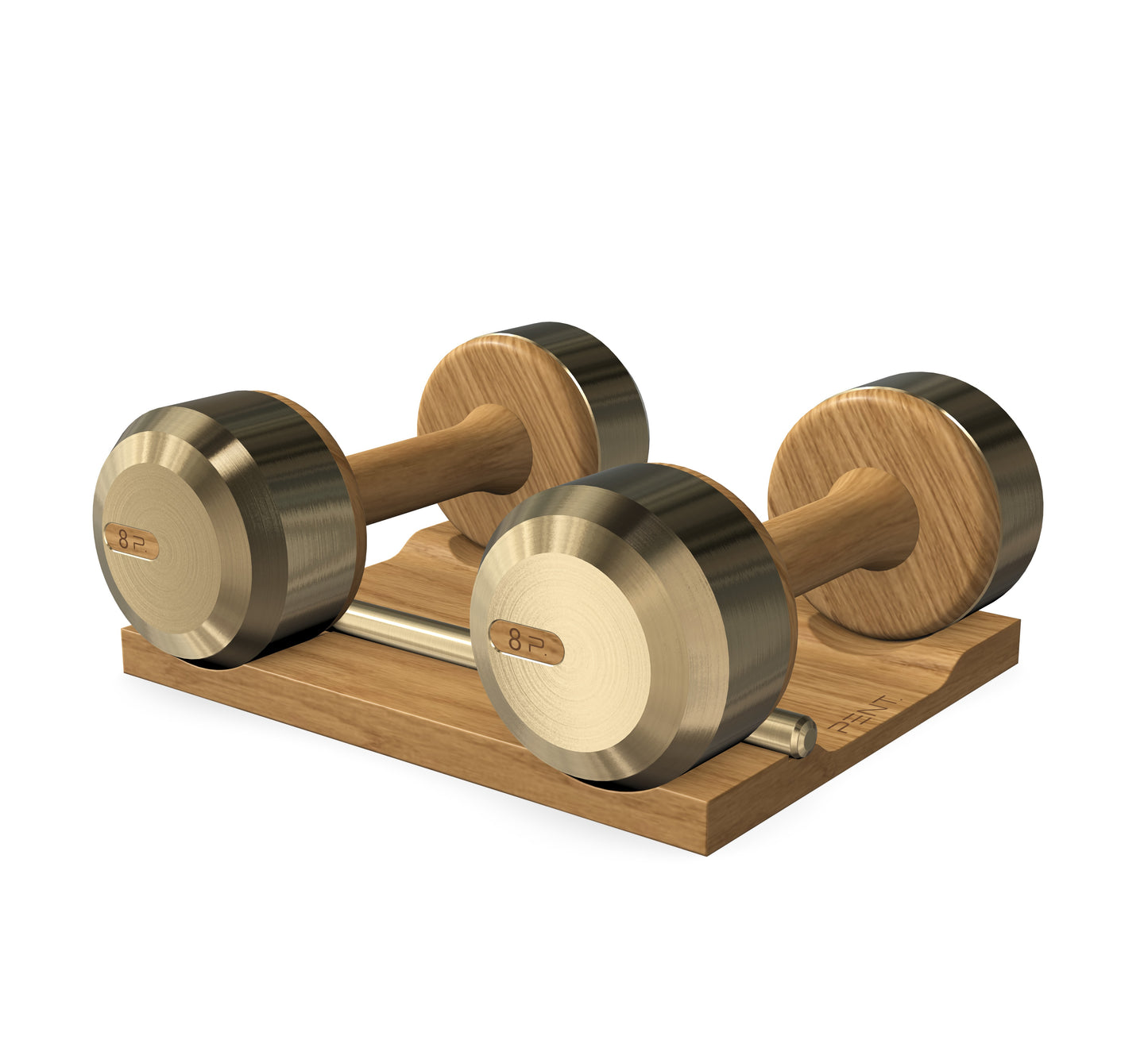 PENT. COLMIA - Luxury Dumbbells on Wooden Stand