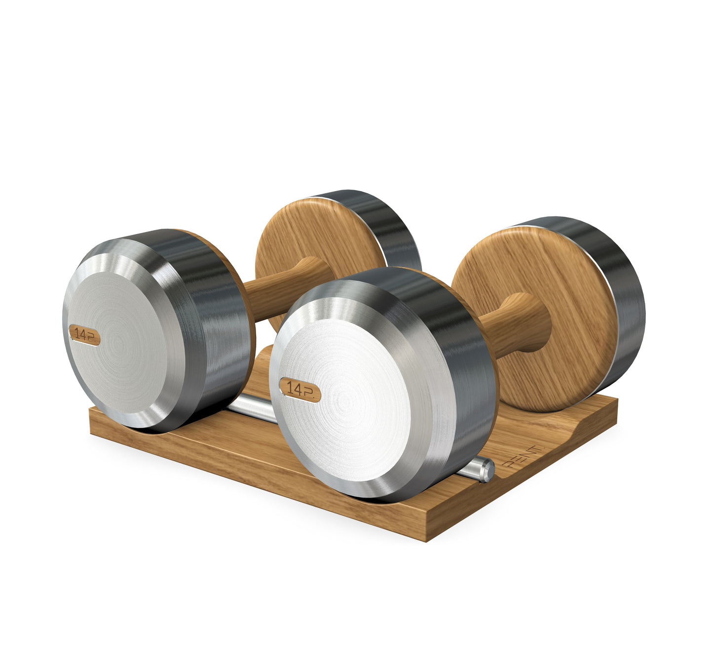 PENT. COLMIA - Luxury Dumbbells on Wooden Stand
