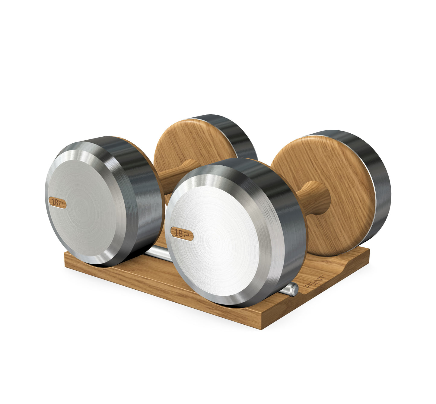PENT. COLMIA - Luxury Dumbbells on Wooden Stand