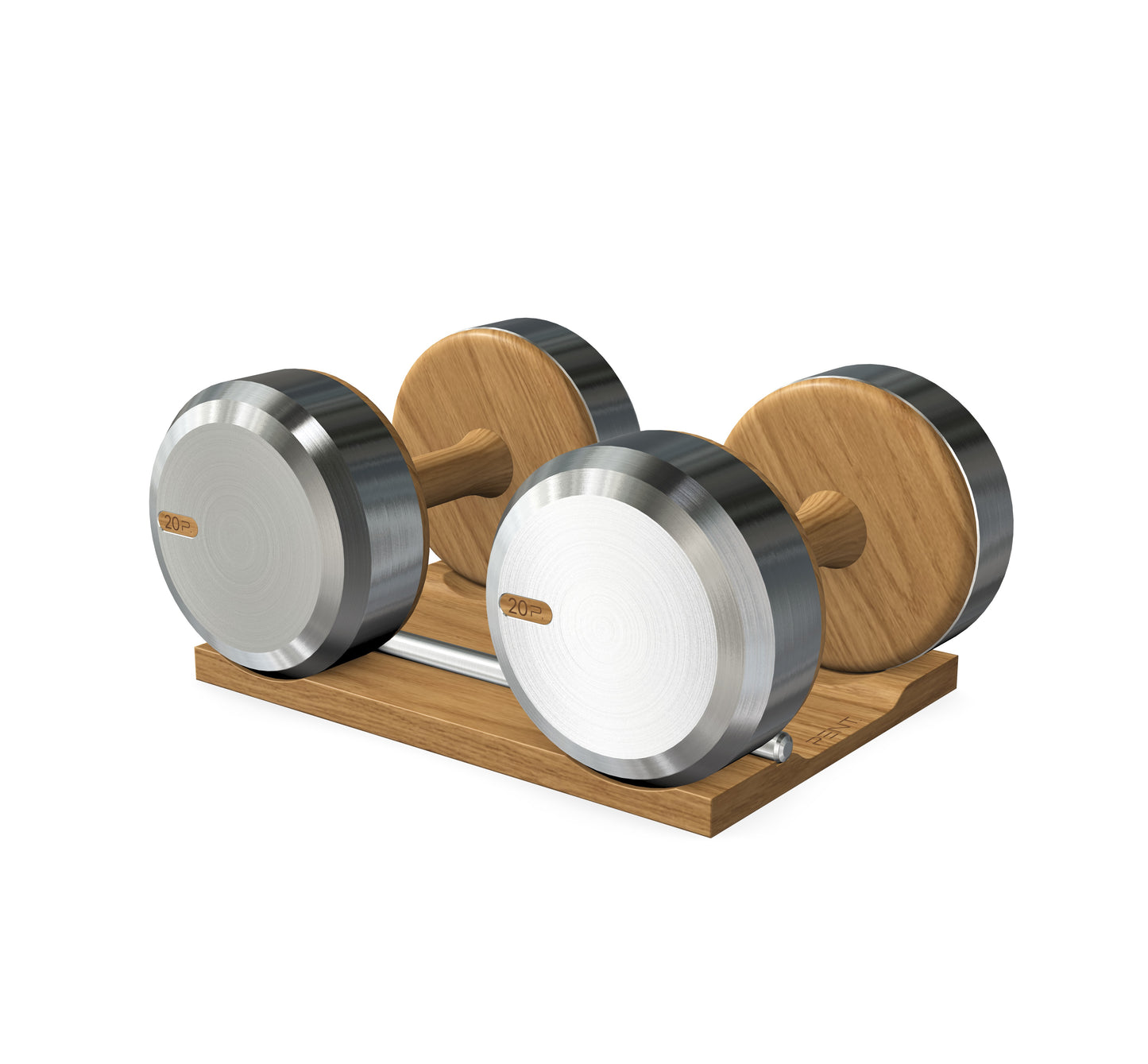 PENT. COLMIA - Luxury Dumbbells on Wooden Stand