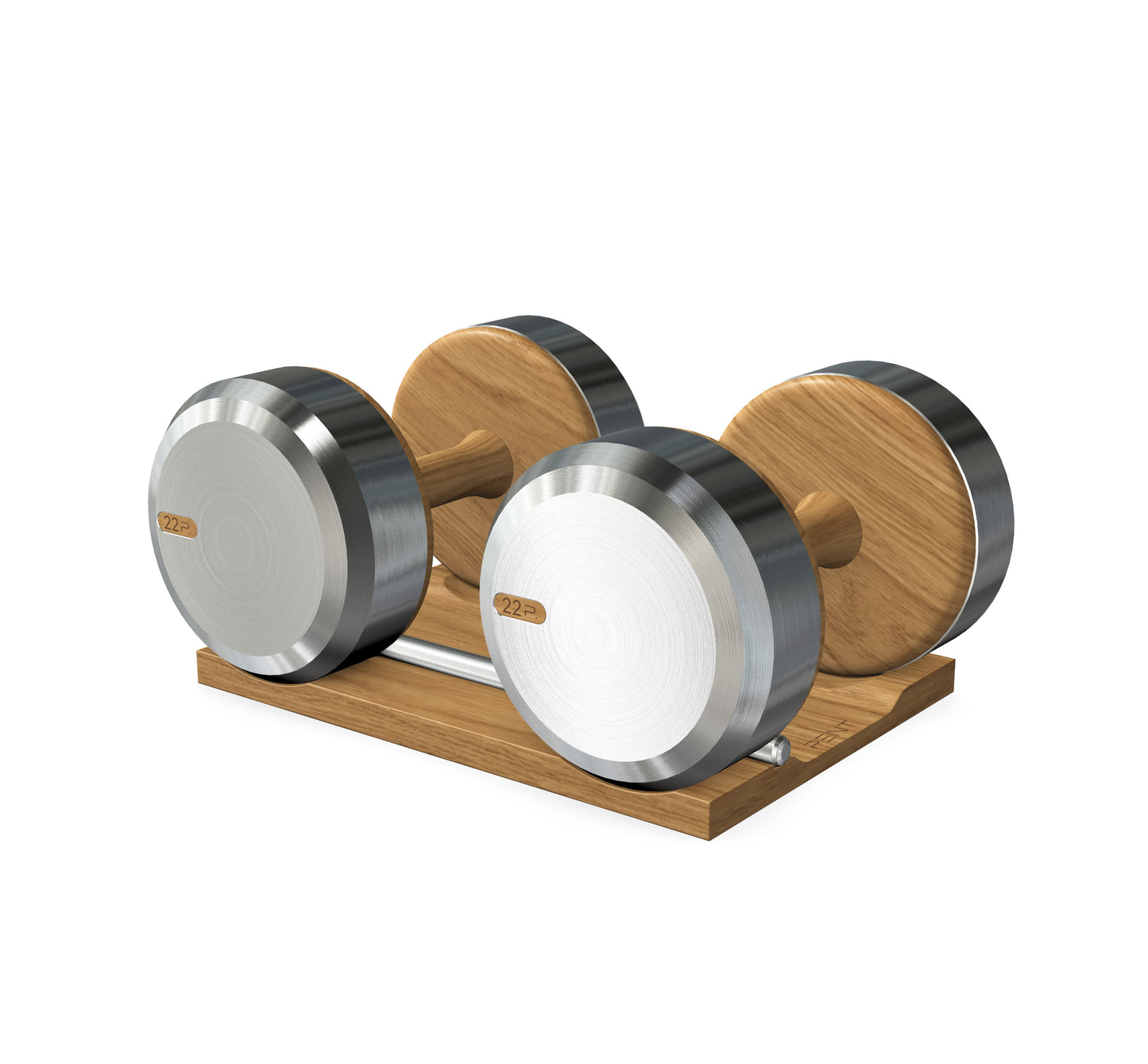 PENT. COLMIA - Luxury Dumbbells on Wooden Stand