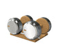 PENT. COLMIA - Luxury Dumbbells on Wooden Stand