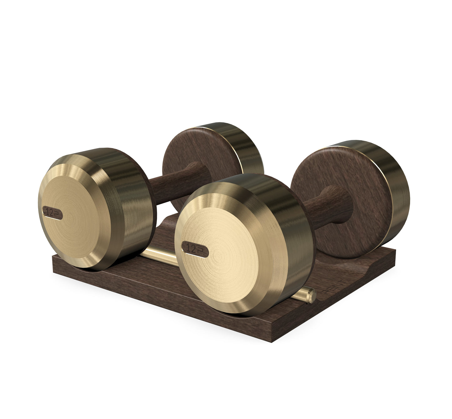 PENT. COLMIA - Luxury Dumbbells on Wooden Stand
