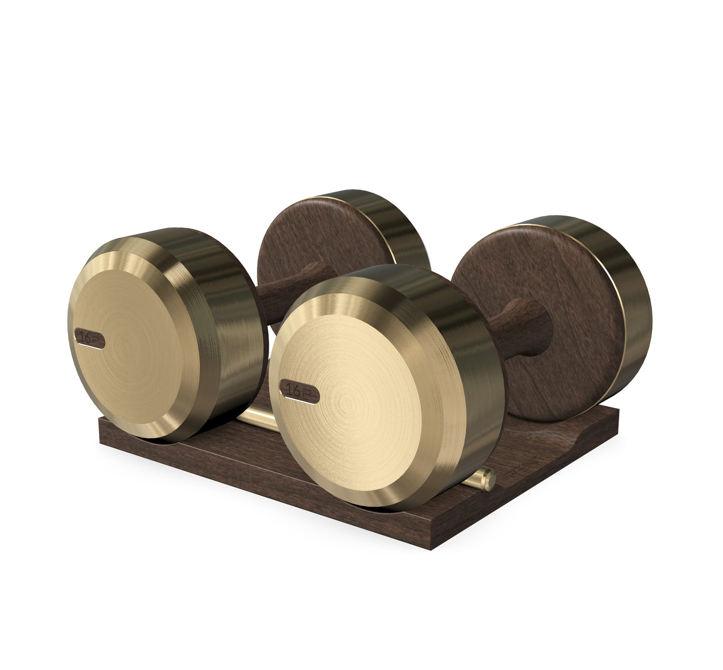 PENT. COLMIA - Luxury Dumbbells on Wooden Stand