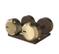 PENT. COLMIA - Luxury Dumbbells on Wooden Stand