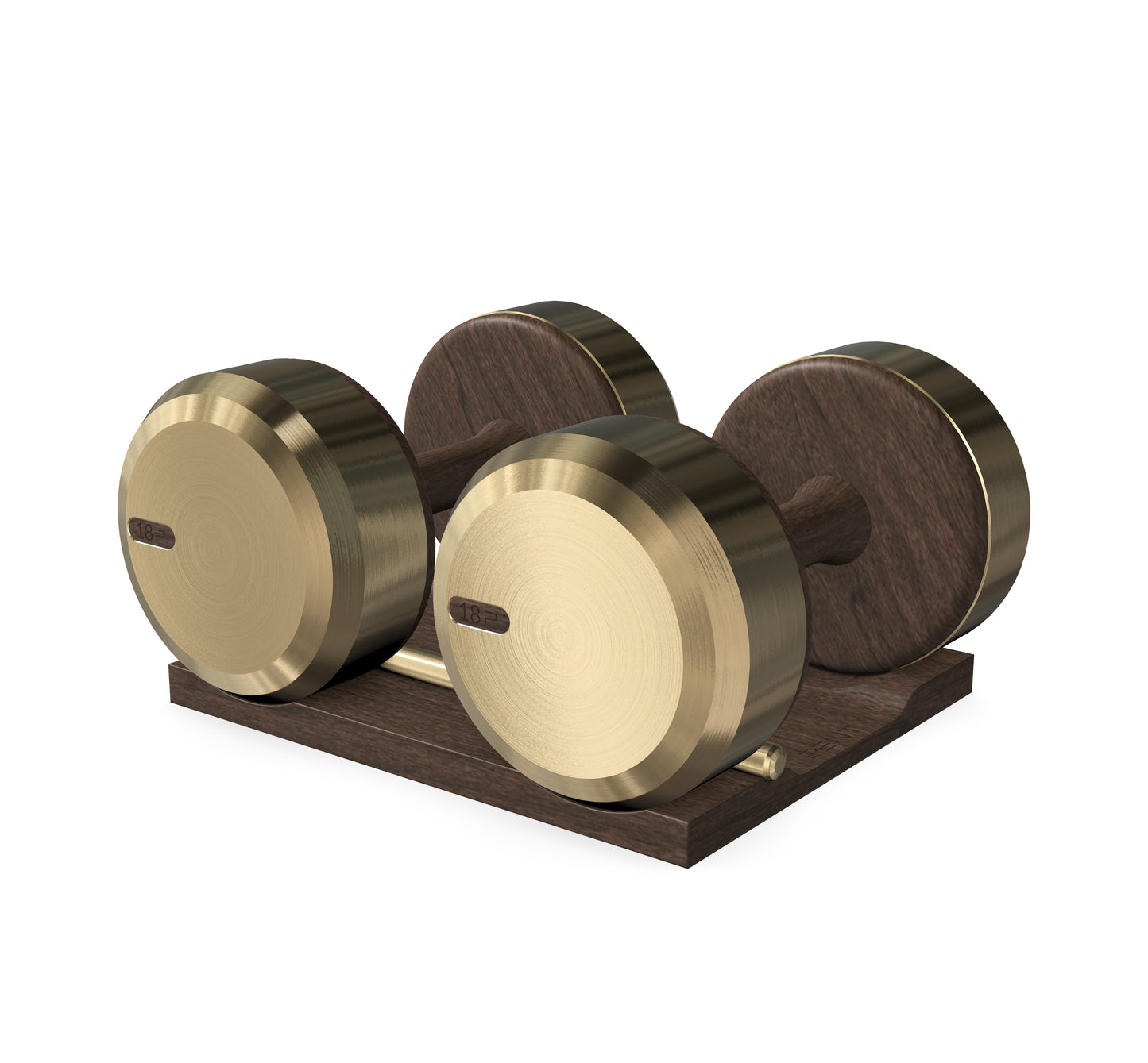 PENT. COLMIA - Luxury Dumbbells on Wooden Stand