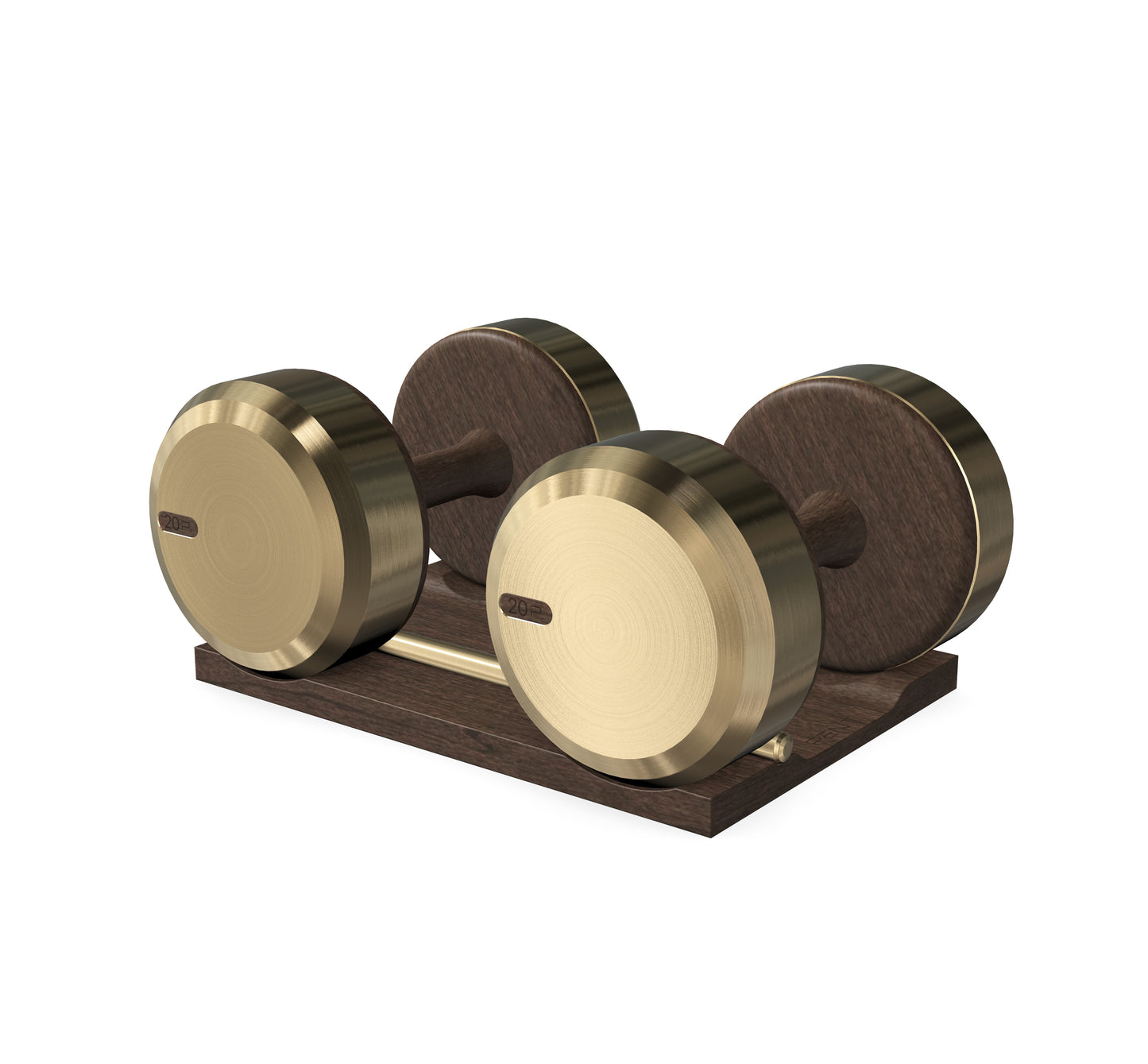 PENT. COLMIA - Luxury Dumbbells on Wooden Stand
