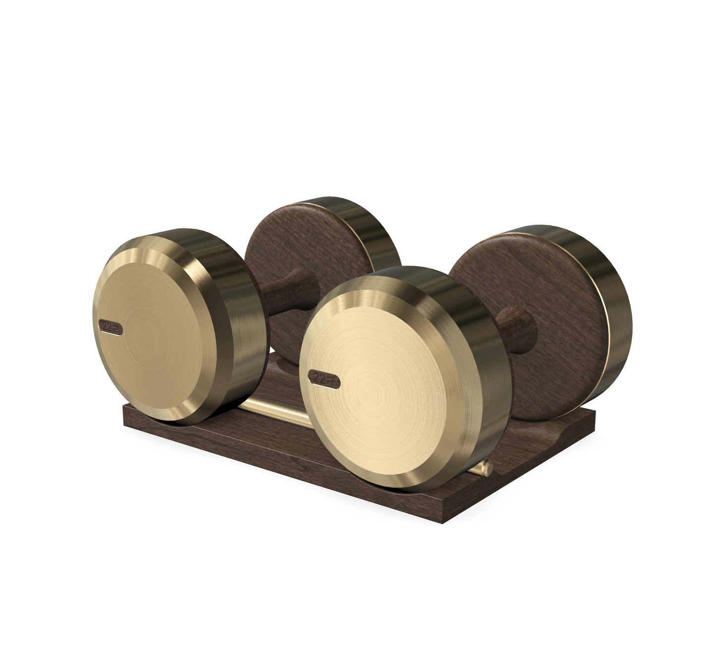 PENT. COLMIA - Luxury Dumbbells on Wooden Stand
