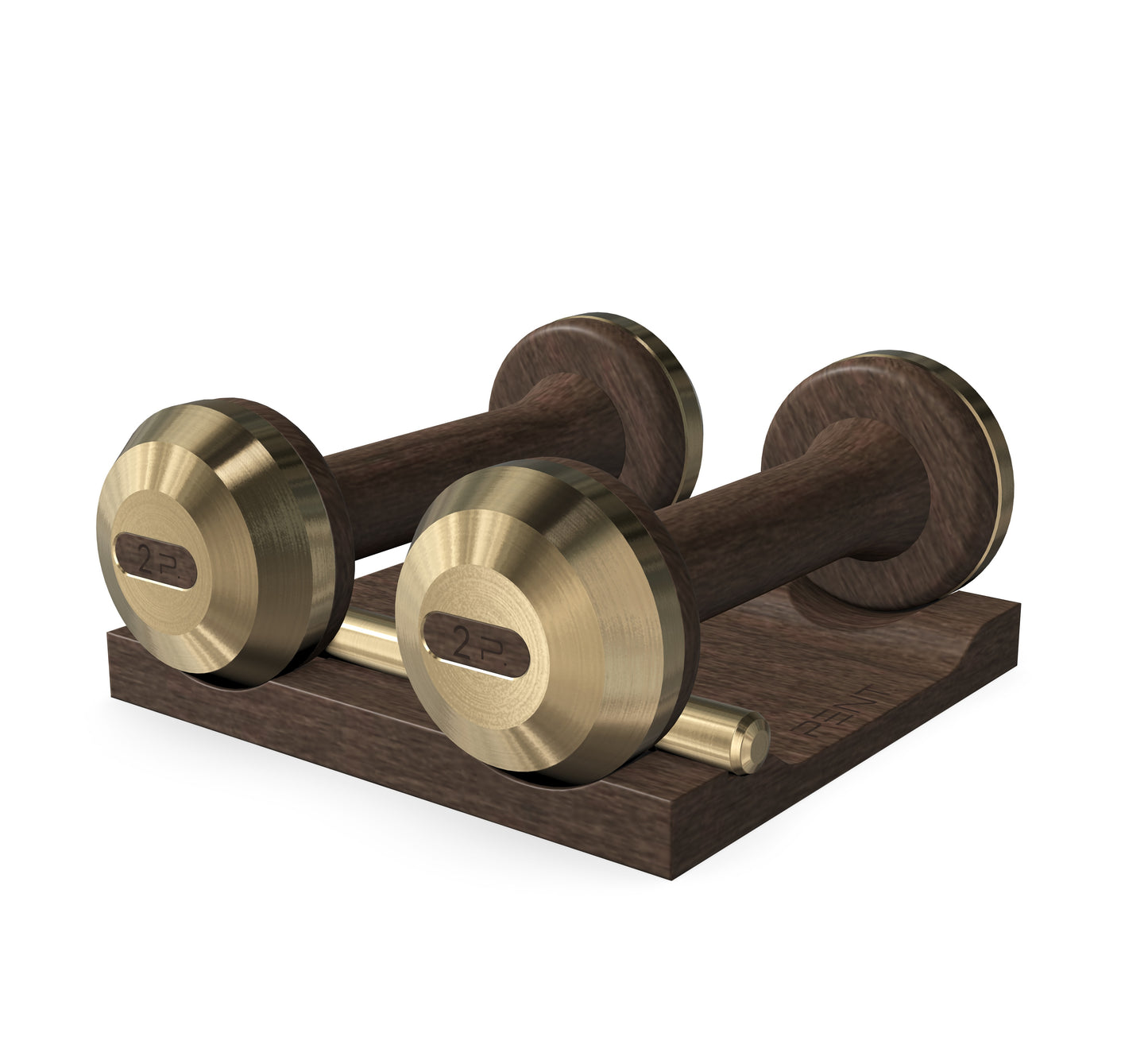 PENT. COLMIA - Luxury Dumbbells on Wooden Stand