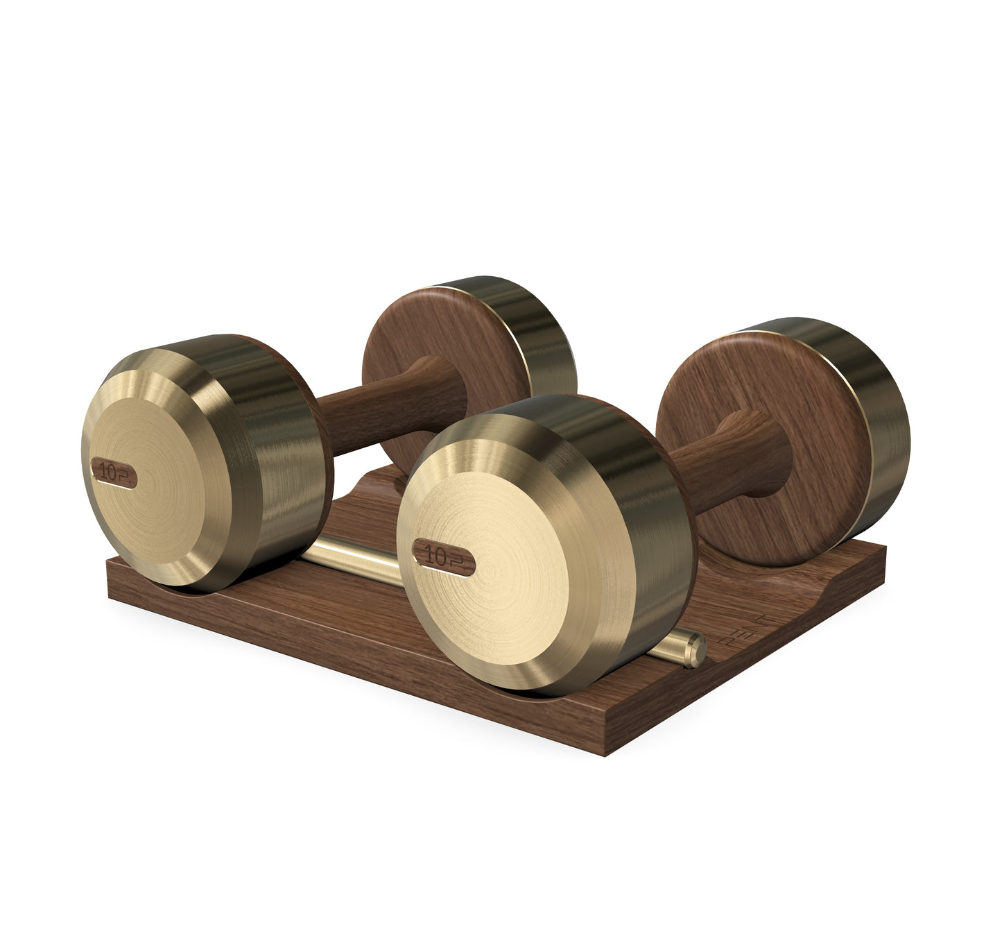 PENT. COLMIA - Luxury Dumbbells on Wooden Stand
