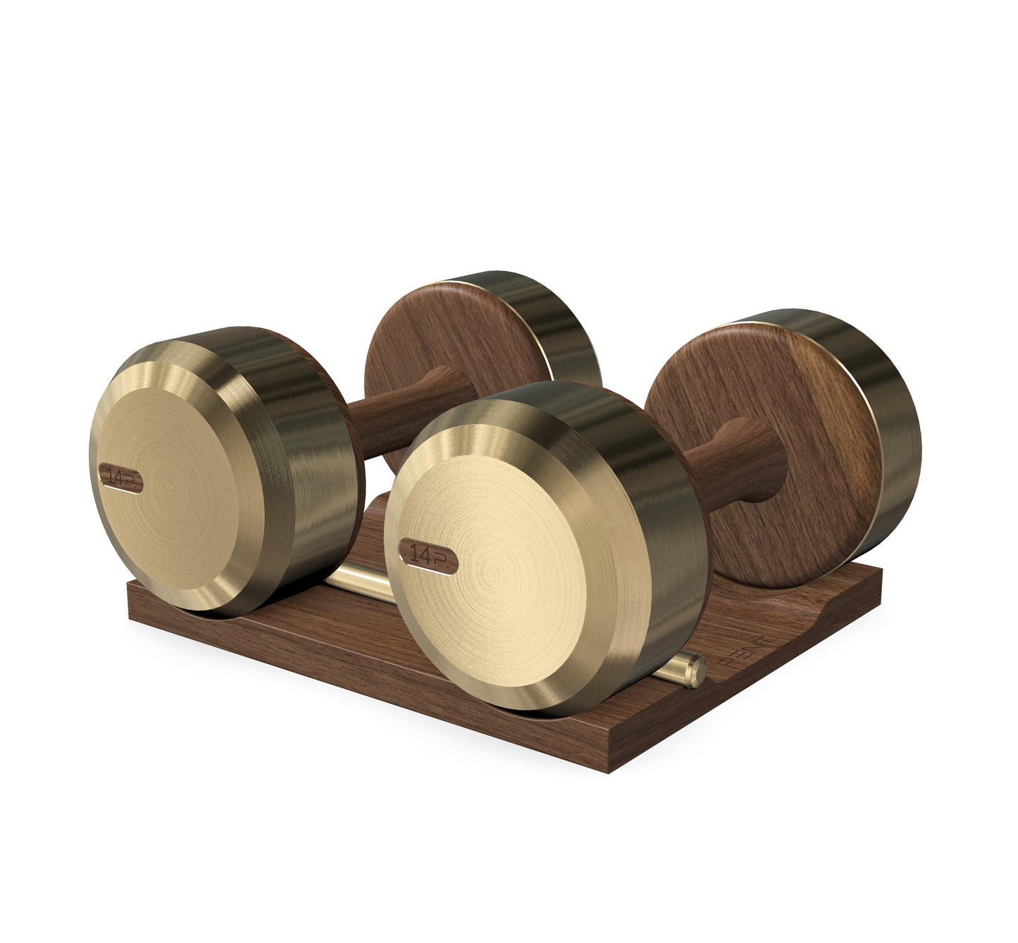 PENT. COLMIA - Luxury Dumbbells on Wooden Stand