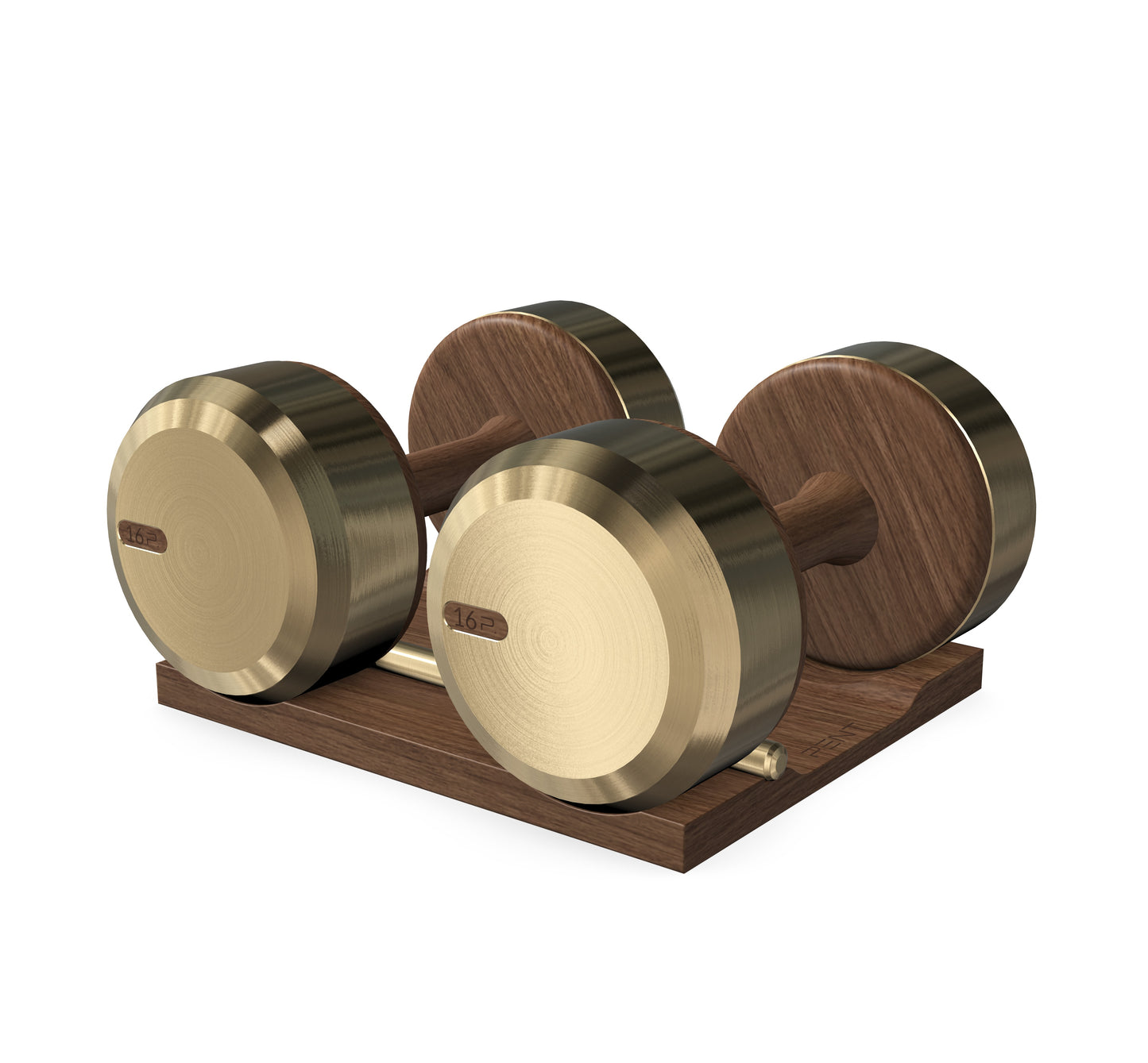 PENT. COLMIA - Luxury Dumbbells on Wooden Stand