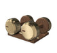 PENT. COLMIA - Luxury Dumbbells on Wooden Stand