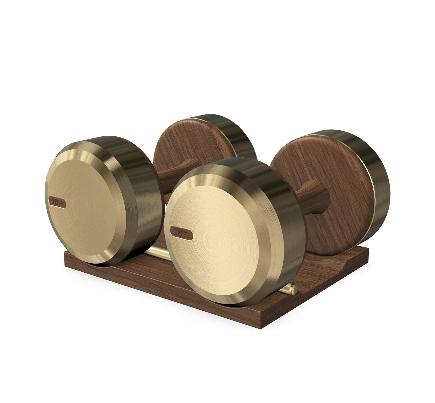PENT. COLMIA - Luxury Dumbbells on Wooden Stand