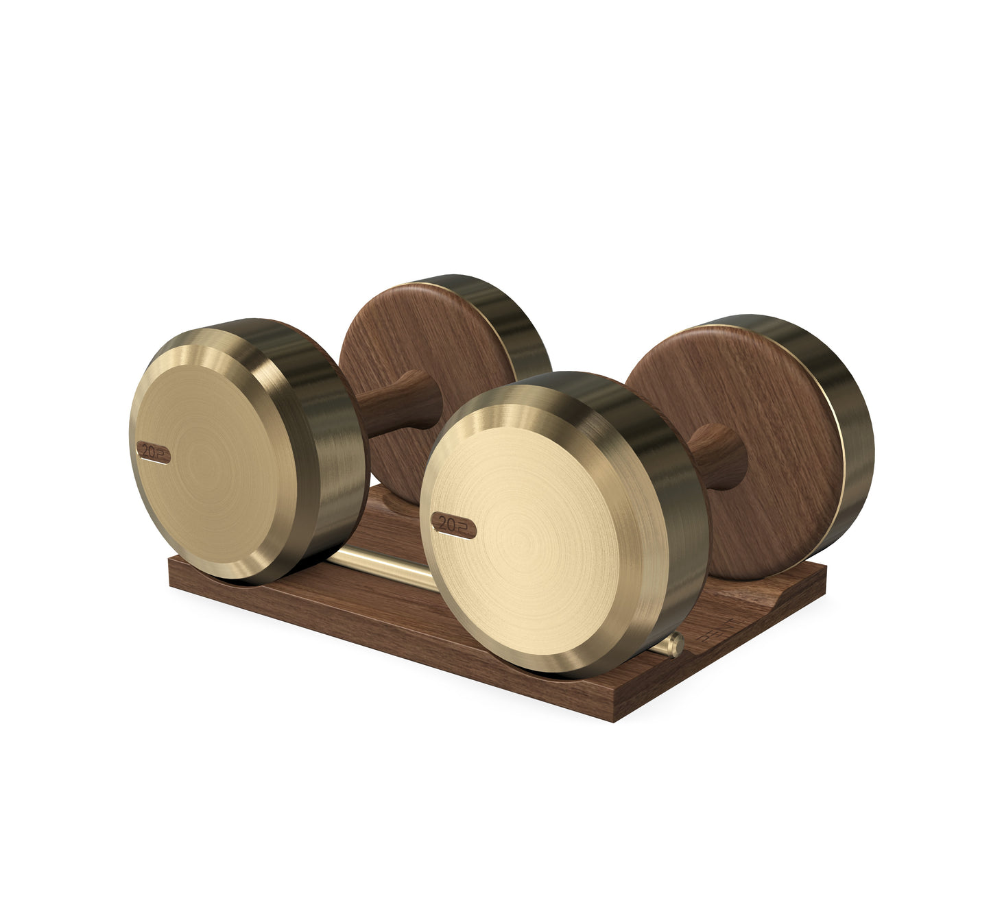 PENT. COLMIA - Luxury Dumbbells on Wooden Stand